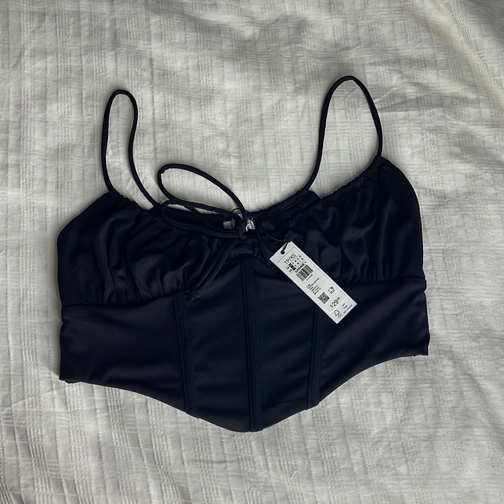 Black Garage Bustier Tank